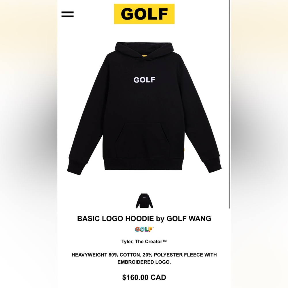 Tyler the Creator GOLF sweater. Bought new and worn twice!